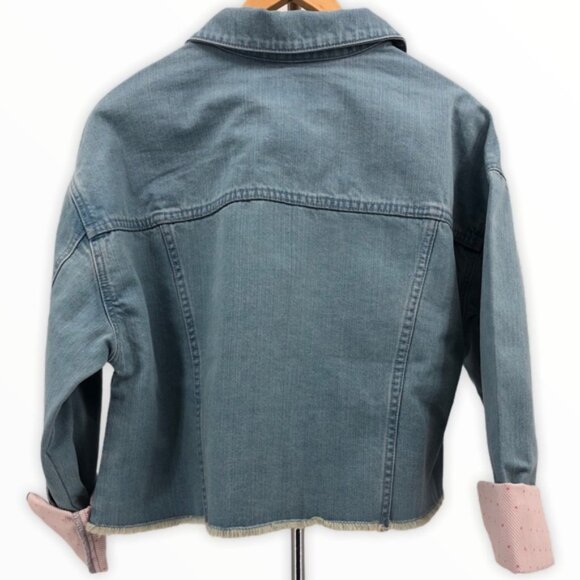 Cupcakes & Cashmere Lany Crop Denim Jacket NWT - Picture 10 of 15